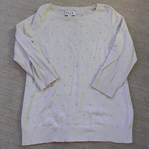 Beaded white sweatshirt